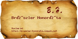 Brüszler Honoráta névjegykártya